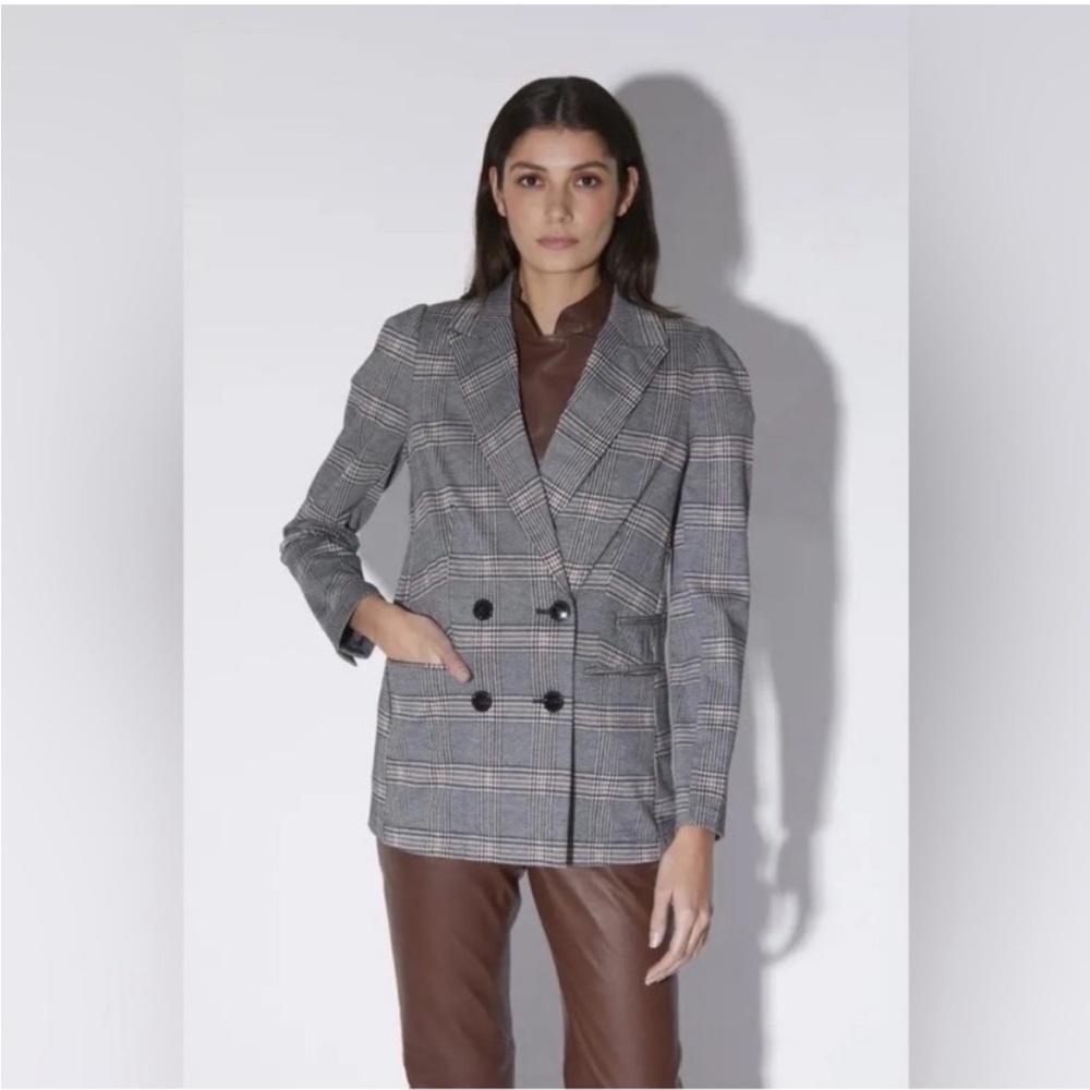 Walter Baker Gray Plaid Blazer